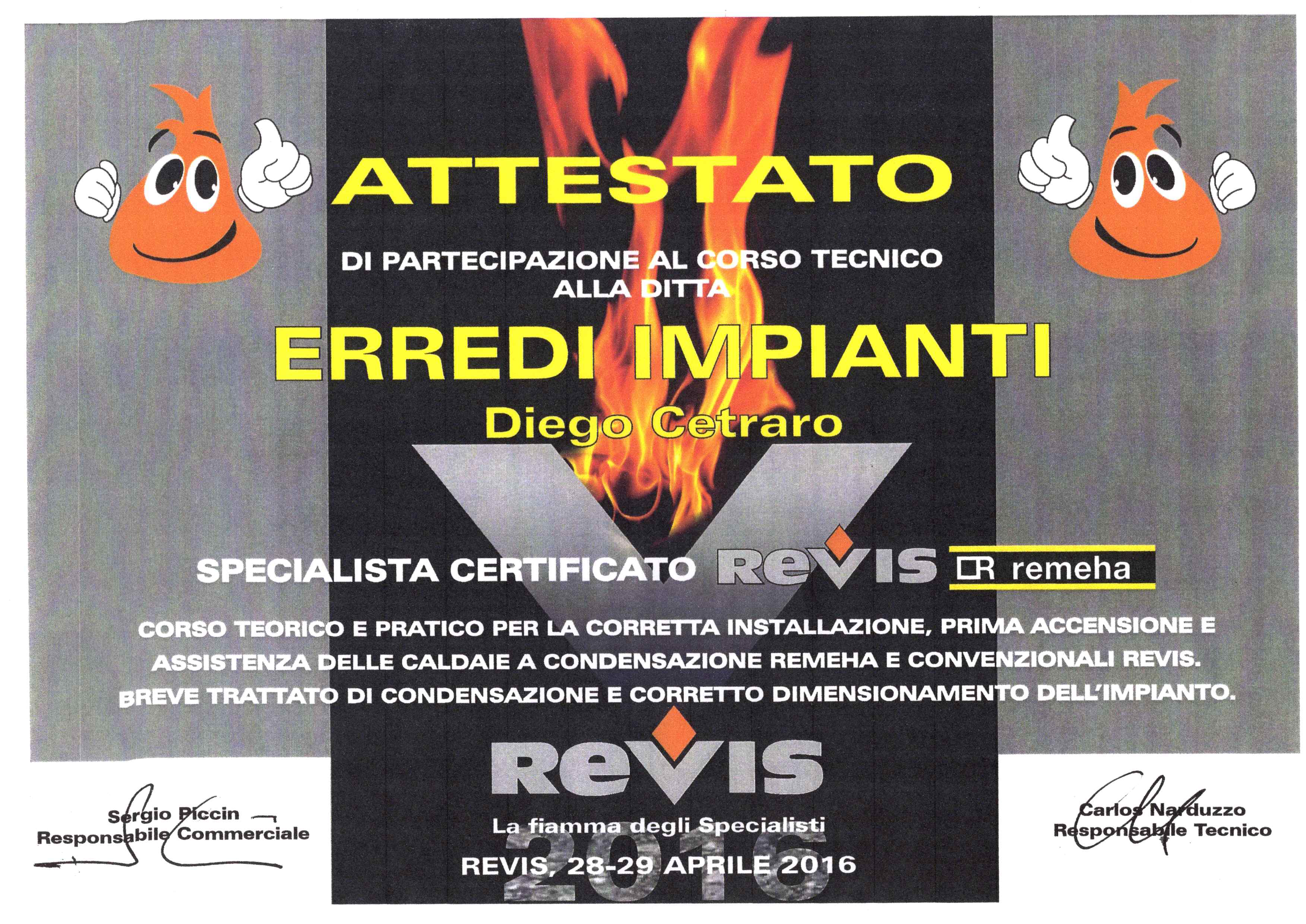 Attestato Remeha